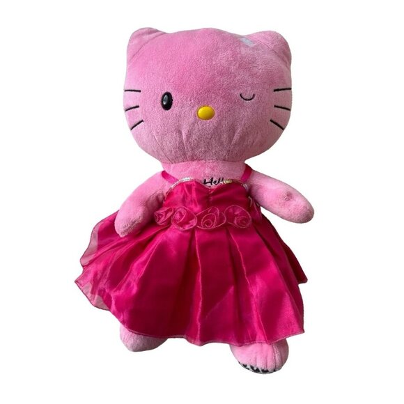 Build A Bear Hello Kitty Pink 18" Winking Leopard Outfit Dress ‘12 Sanrio No Bow - Picture 1 of 10